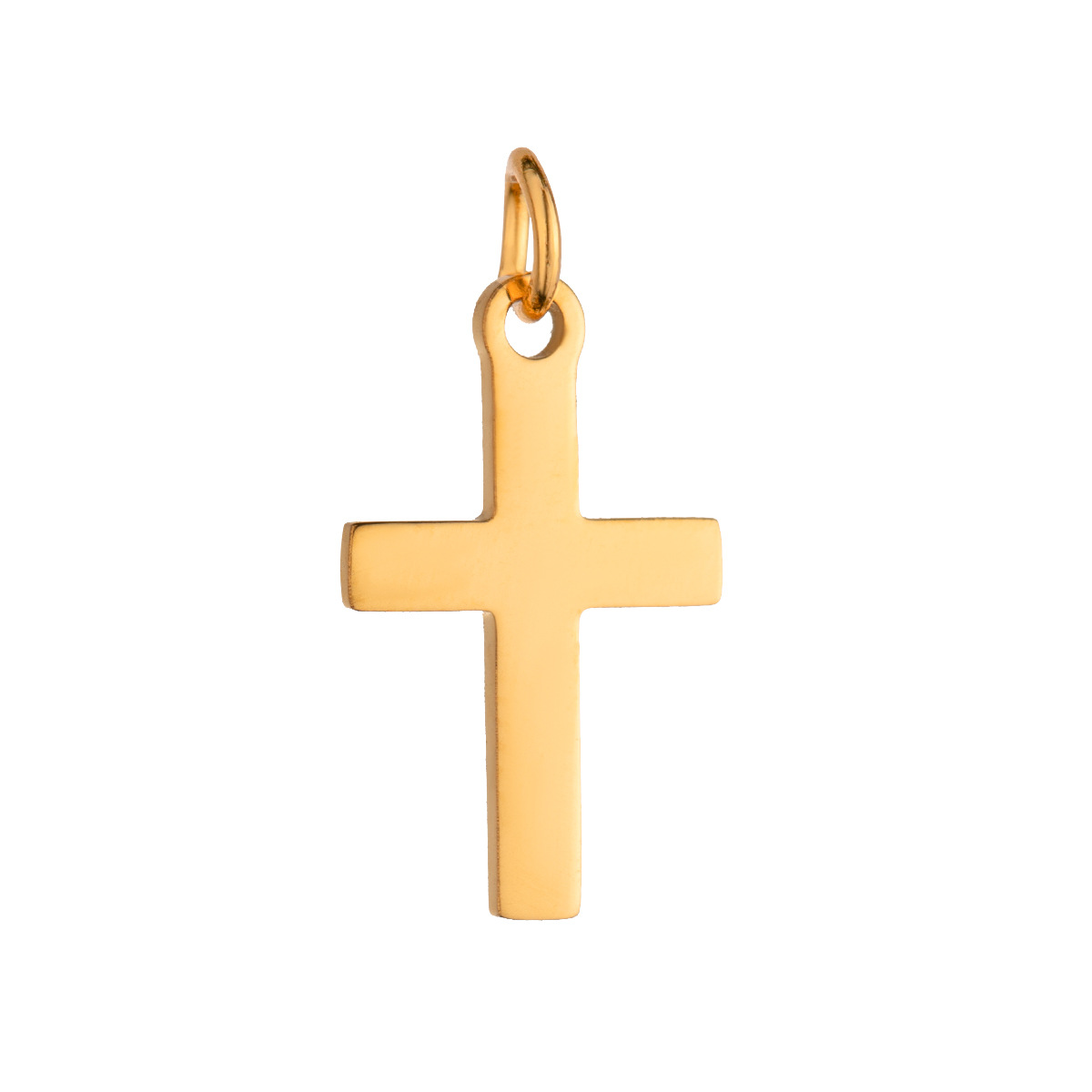 Gold color / 1 Piece Simple Series Cross Shape Stainless Steel 18K Gold Color Plated Women's Pendants Picture2